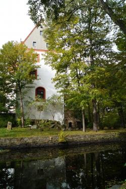 Schloss Schlettau, Parkanlage mit Teich